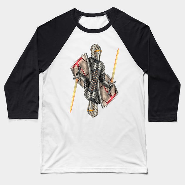 Futuristic knight Baseball T-Shirt by TimeSkiff